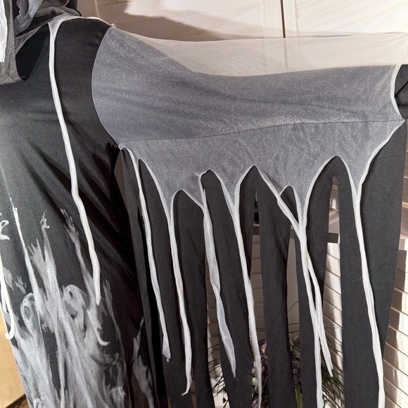 Spirit Ghoul Soul Eater Costume Black Grey White Size S - Picture 7 of 16